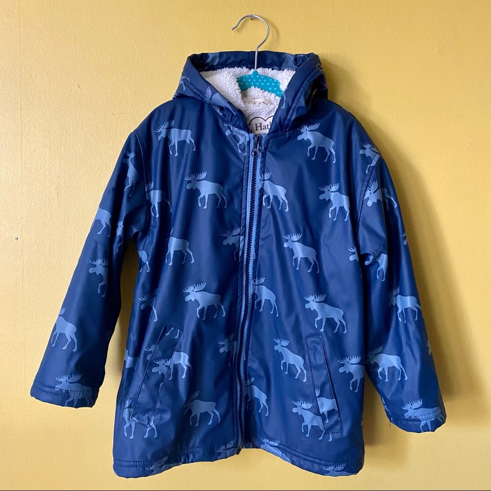 Hatley raincoat warm sherpa lined waterproof jacket for kids size 6